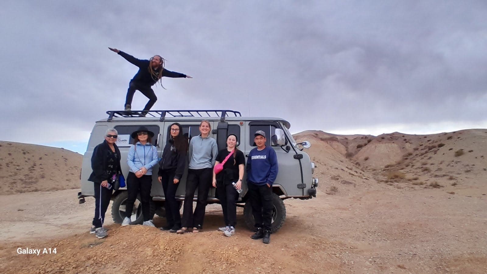 4x4 vehicle in the Mongolian steppe